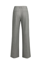 Load image into Gallery viewer, Woven wide leg check trousers with pleat details
