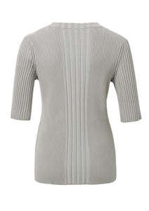 Two Tone Ribbed Top